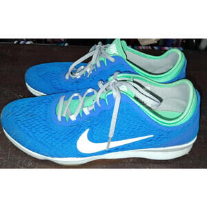 Womens Nike Zoom Fit Size 9 Running Shoes Blue Sneakers Swoosh Athletic